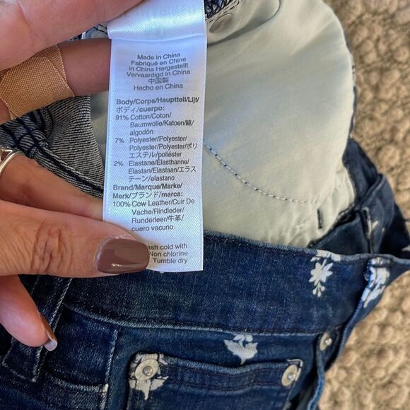 J. Crew. 9” High Rise Toothpick Jeans w/floral pattern. Size 25 - Picture 11 of 11